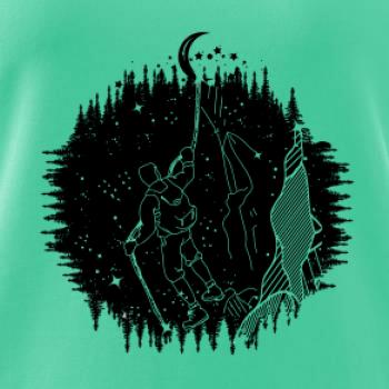 Turista v nočnej krajine