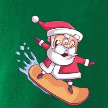 Santa jezdící na snowboardu