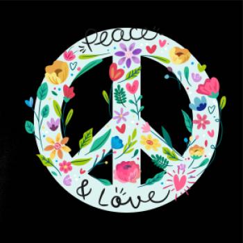 Peace and love symbol
