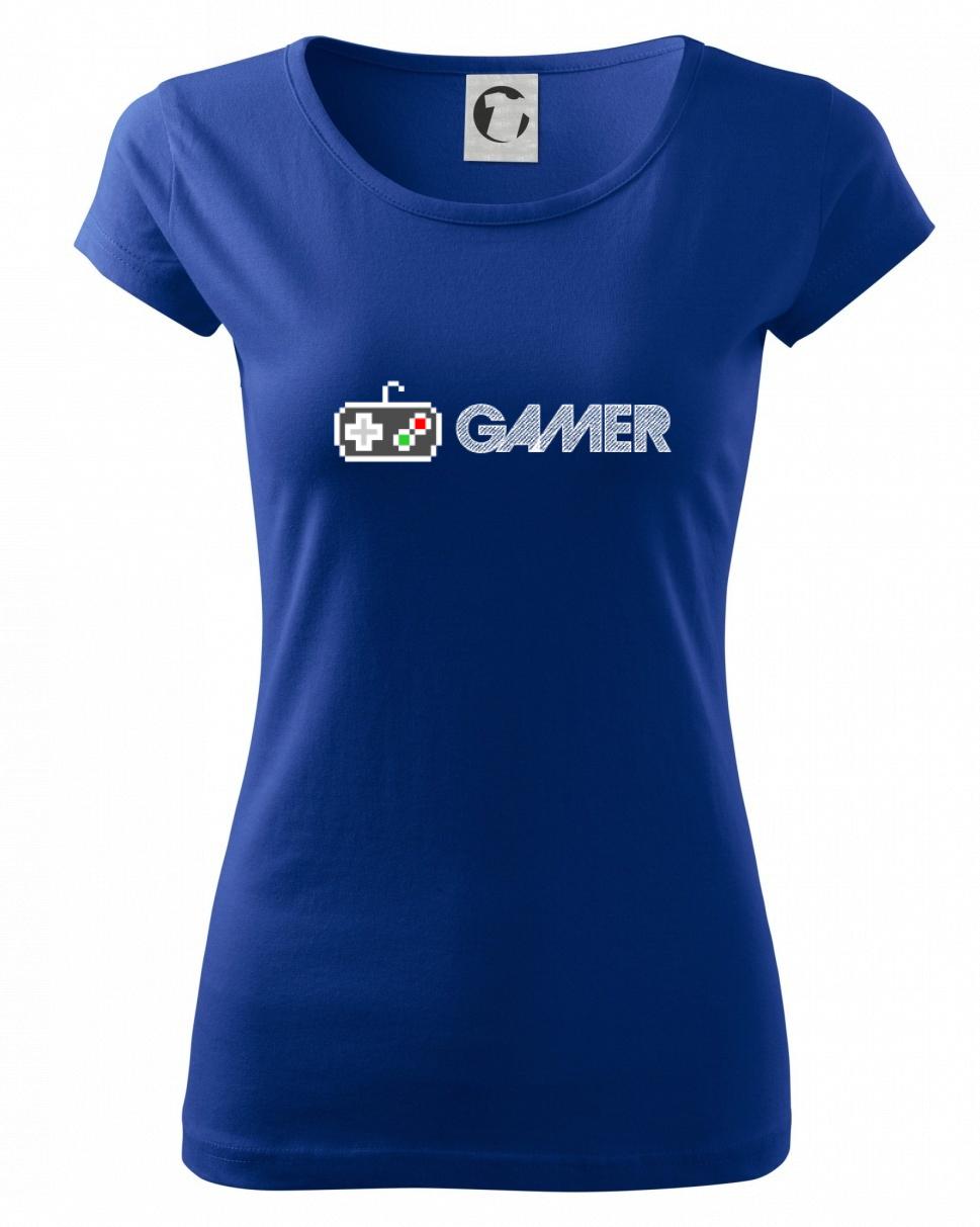 Tričká pre ajťákov - Gamer - ikona gamepad - Dámske tričko Pure