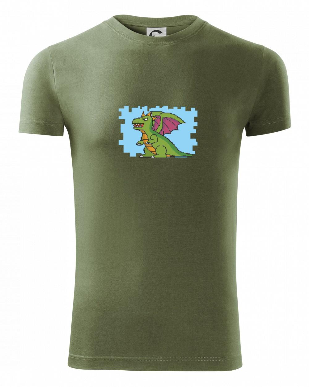 Tričká pre ajťákov - Gamer - stará hra - drak - Viper FIT - Pánske zúžené tričko