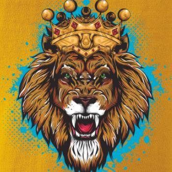 Lev kreslený s korunou