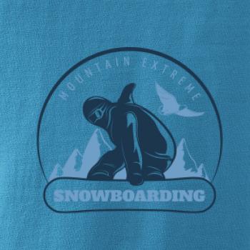 Mountain extreme snowboarding okrúhle