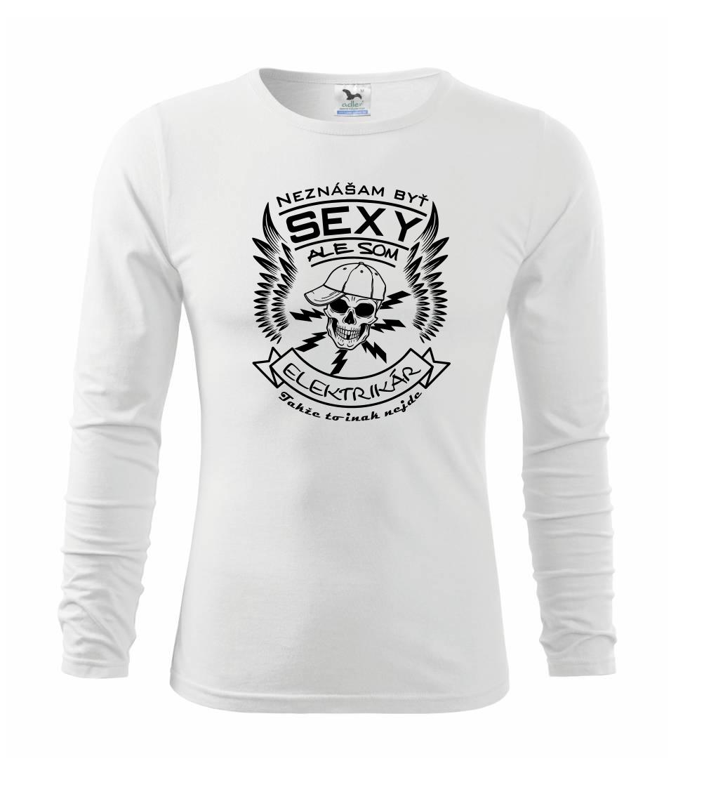 Tričká s povolaním - Neznášam byť sexy ale som Elektrikár - Tričko detské Long Sleeve