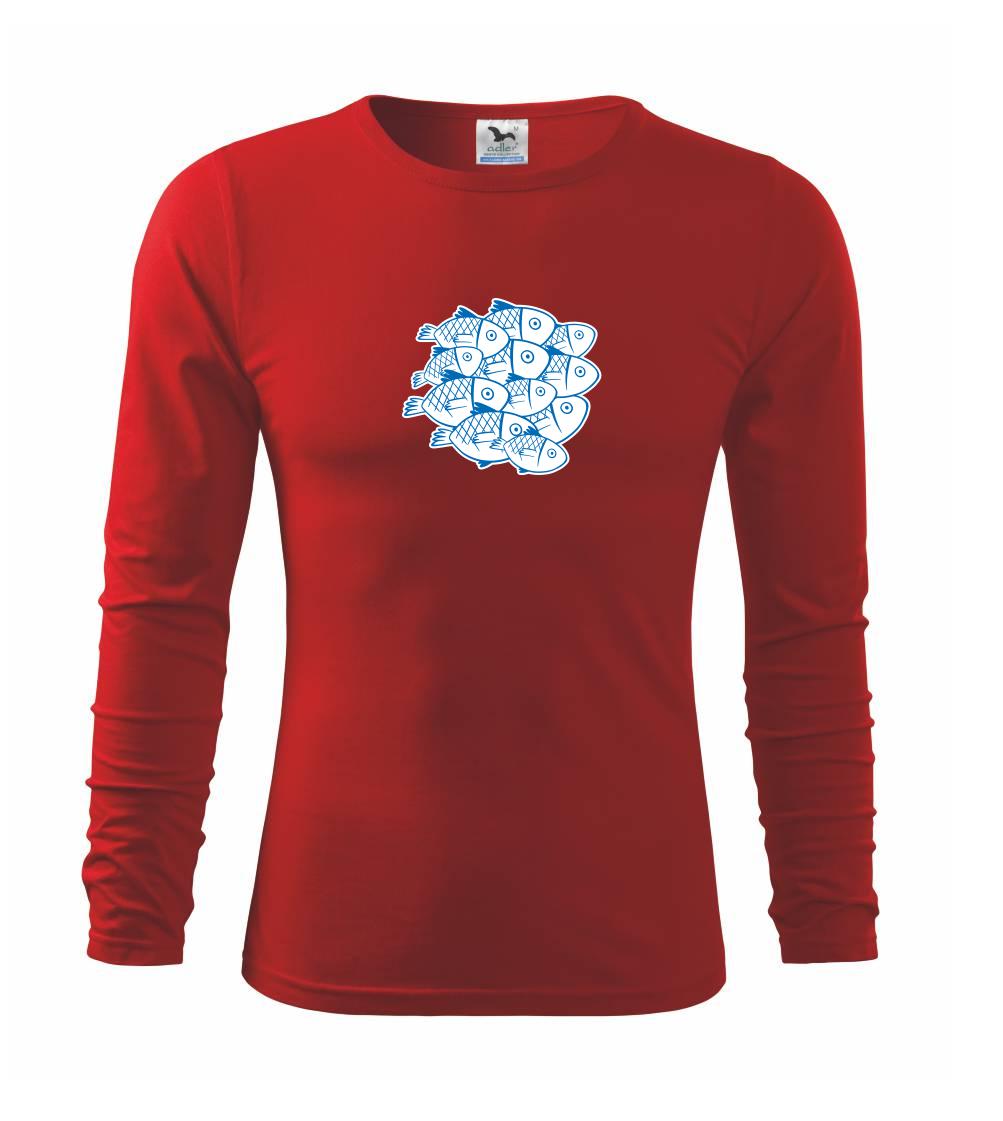 Tričká pre rybárov s potlačou - Kŕdeľ rýb - Tričko detské Long Sleeve