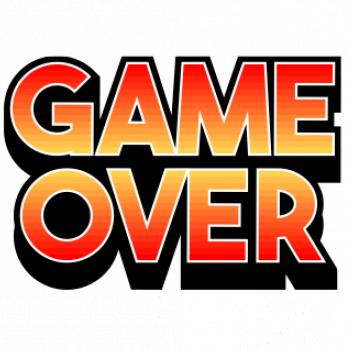 Game over - nápis farebný