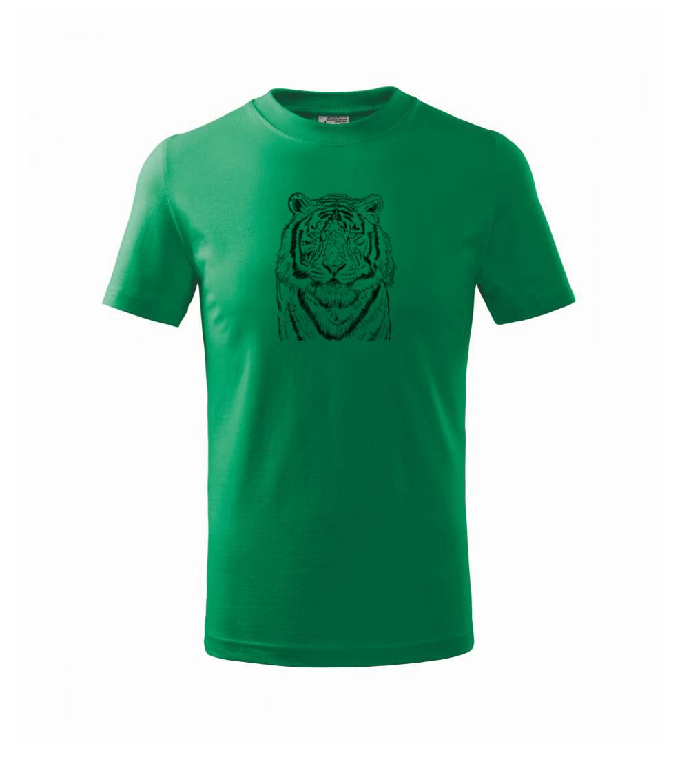 Tričká so zvieratami - Tiger skica - Tričko detské bavlnené