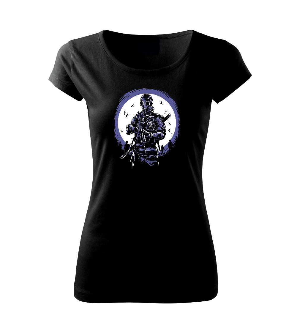 Grafické tričká - Gas Mask Soldier - Dámske tričko Pure