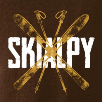 Skialpy nápis lyže