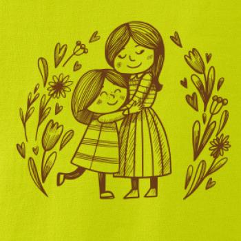 Matka a dcéra v objatí