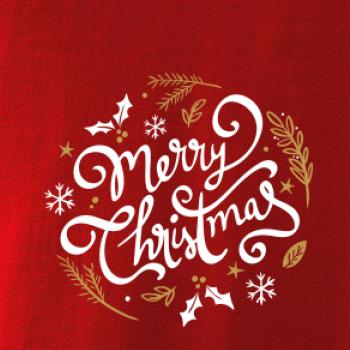 Merry christmas - nápis guľatý