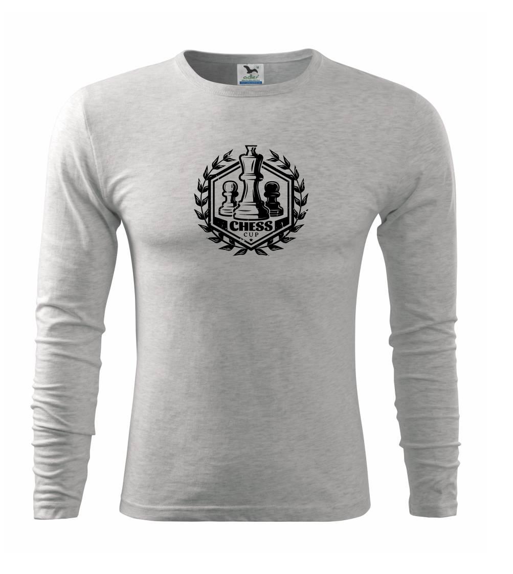 Tričká a mikiny so spoločenskými hrami  - Chess cup - pohár - Tričko s dlhým rukávom FIT-T long sleeve