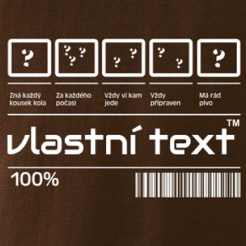 Čiarový kód - Vlastný text