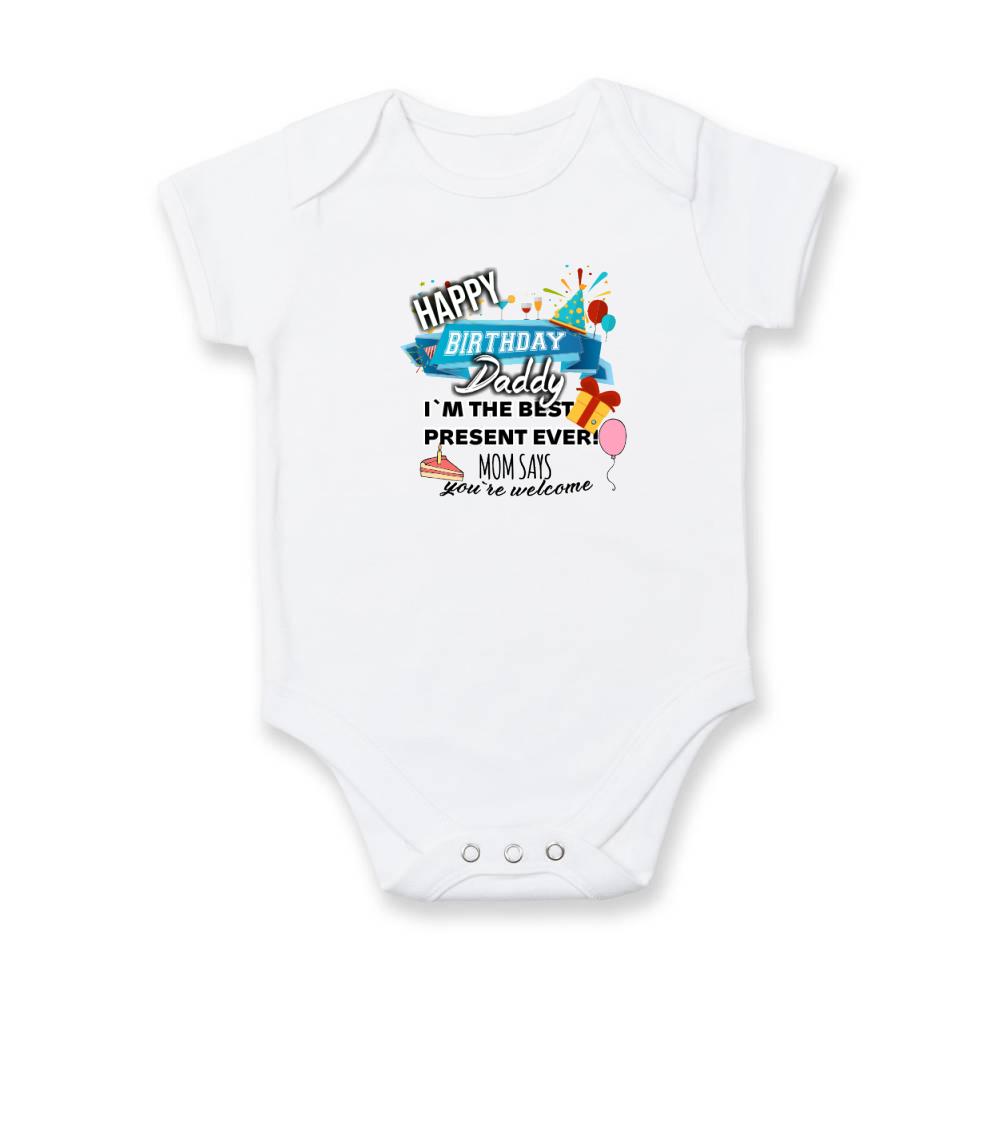 Happy birthday daddy - Body dojčenské s krátkym rukávom