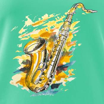 Saxofón maľovaný Saxofón maľovaný