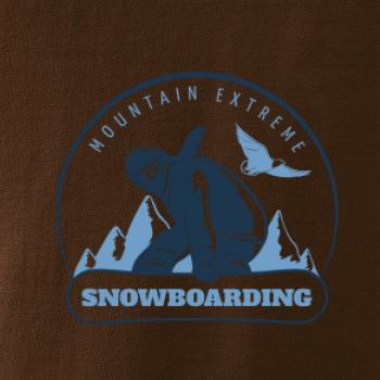 Mountain extreme snowboarding okrúhle