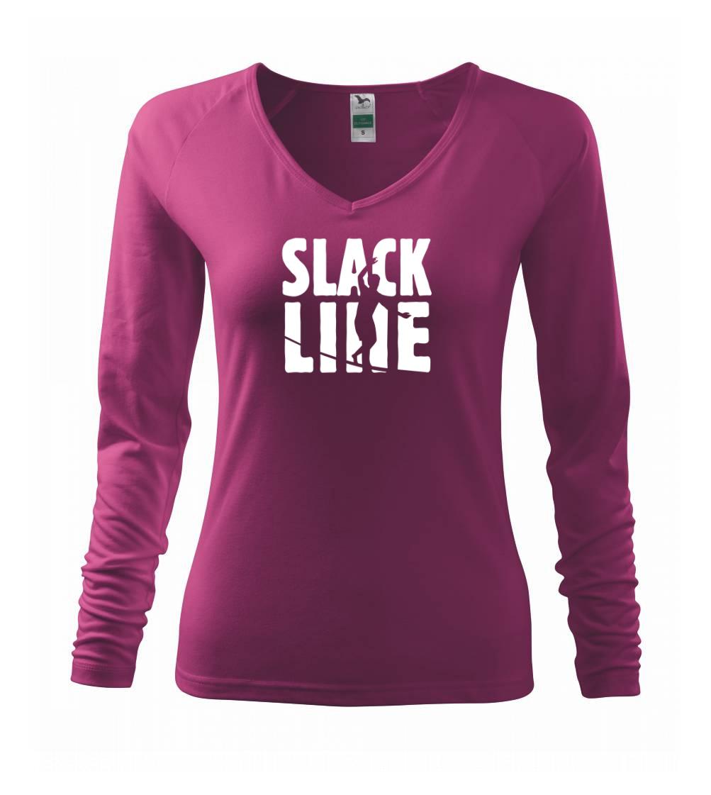 Ostatné športy - Slackline nápis - Tričko dámske Elegance
