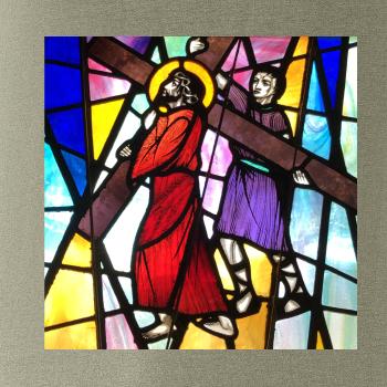 Vitráž - Ježiš a kríž Vitráž - Ježiš a kríž