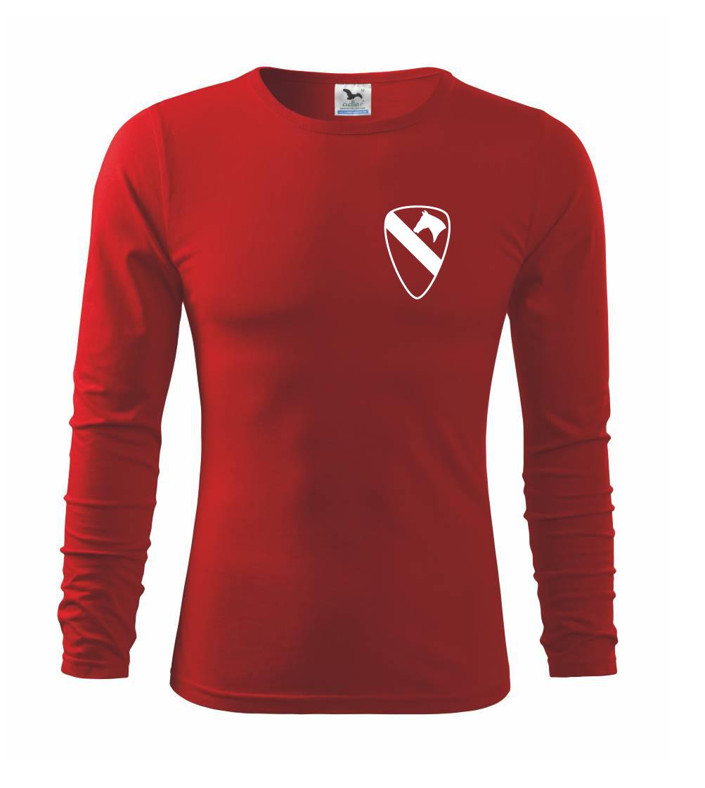 Vojenská tričká s potlačou - 1st Cavalry Division prsia - Tričko detské Long Sleeve
