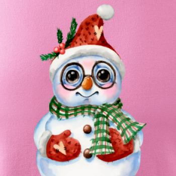 Snehuliak kreslený s okuliarmi