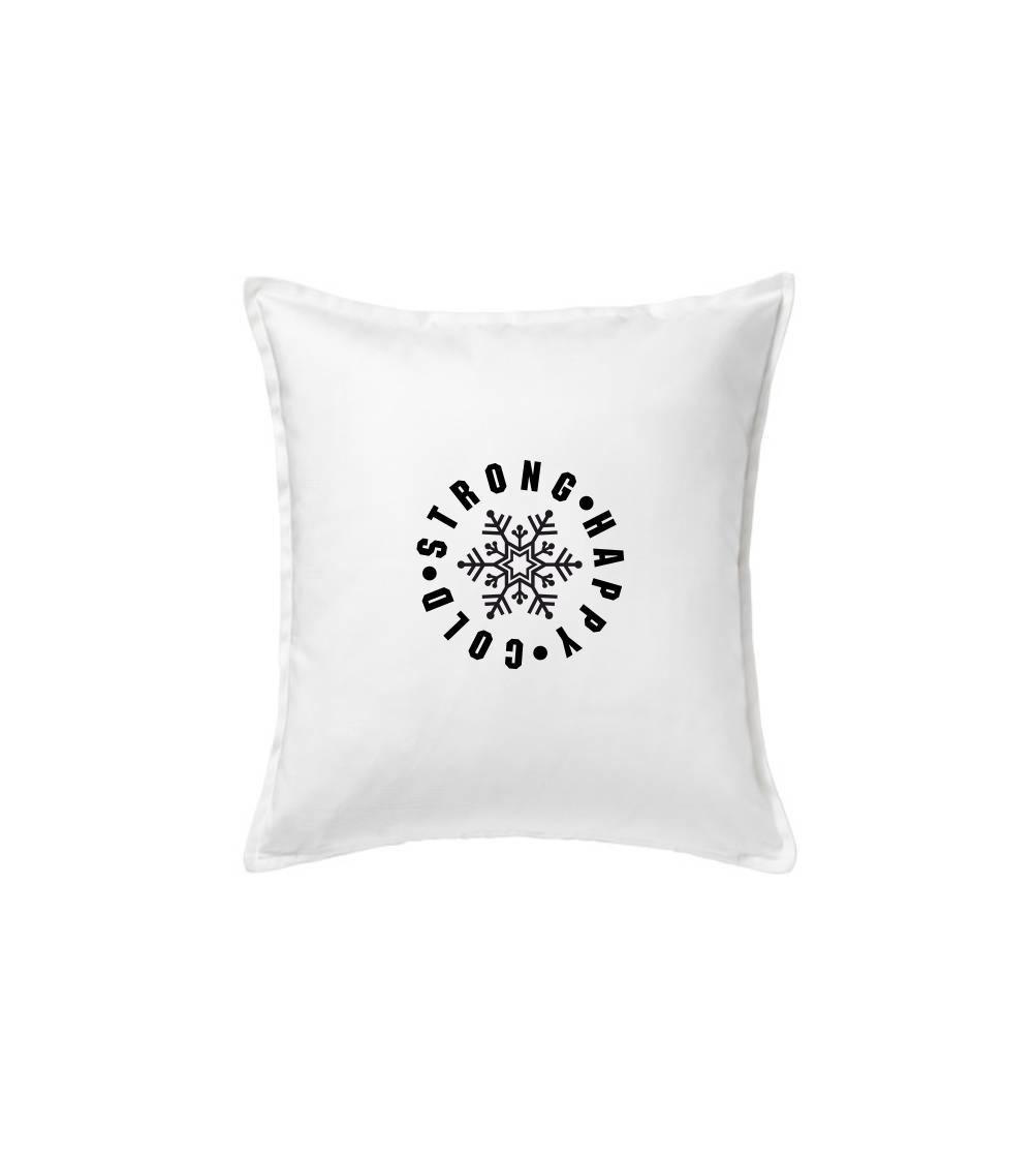 Jedlo, pitie, relax - Cold strong happy - Vankúš 50x50