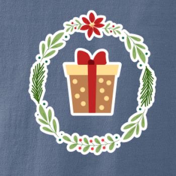 Vianočný veniec s darčekom