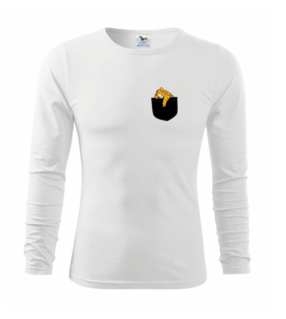 Tričká so zvieratami - Tiger vo vrecku - Tričko detské Long Sleeve