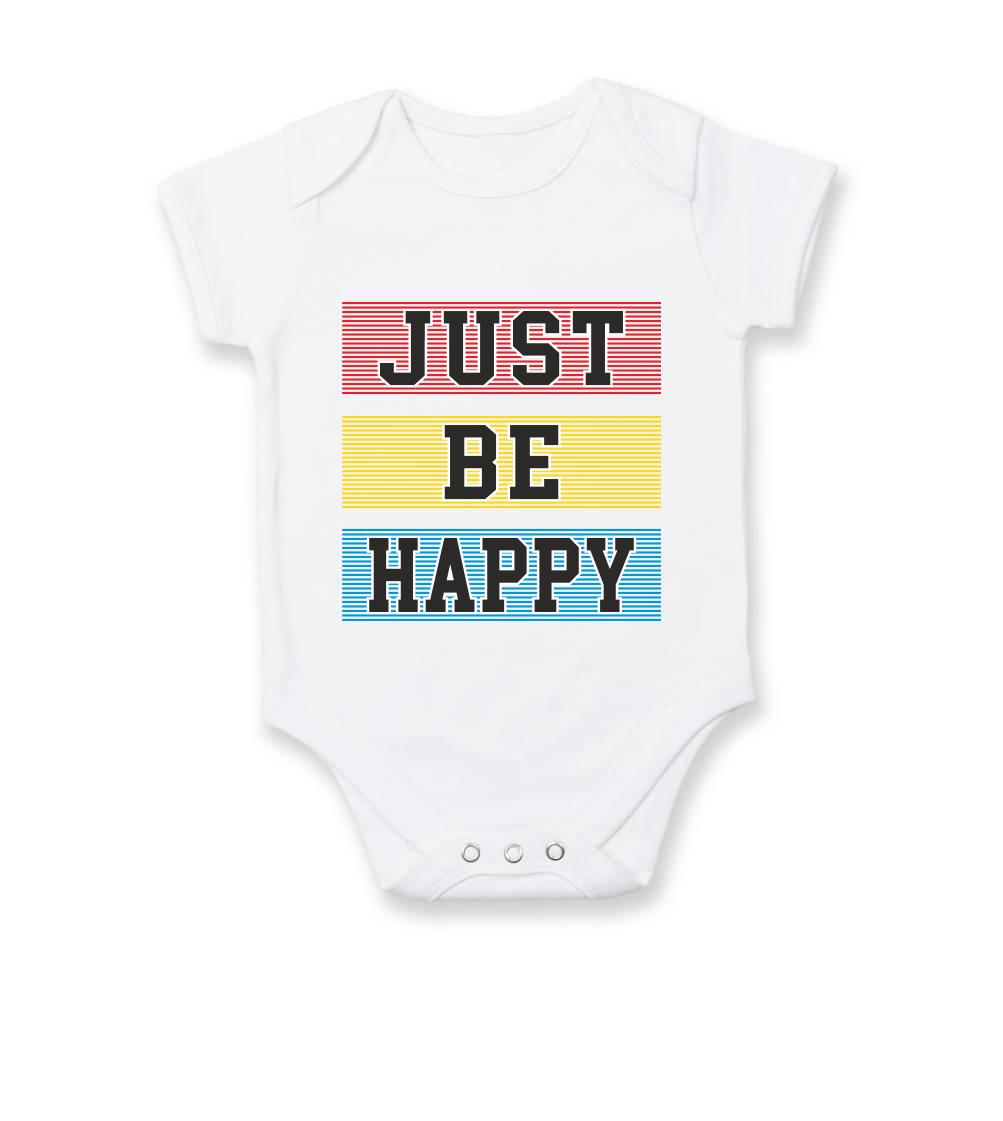 Tričká na párty - Just be happy - Body dojčenské s krátkym rukávom