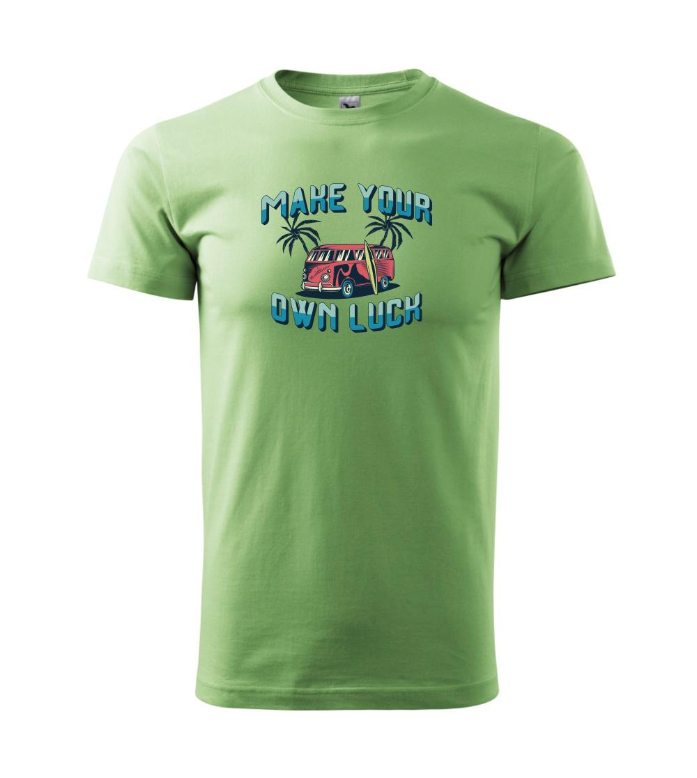 Surferske tričká - Make your own luck - Klasické pánske tričko vyššej gramáže