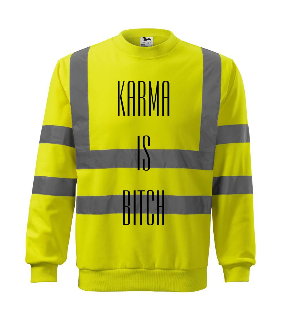 Tričká na párty - Karma nápis velký - Reflexná mikina