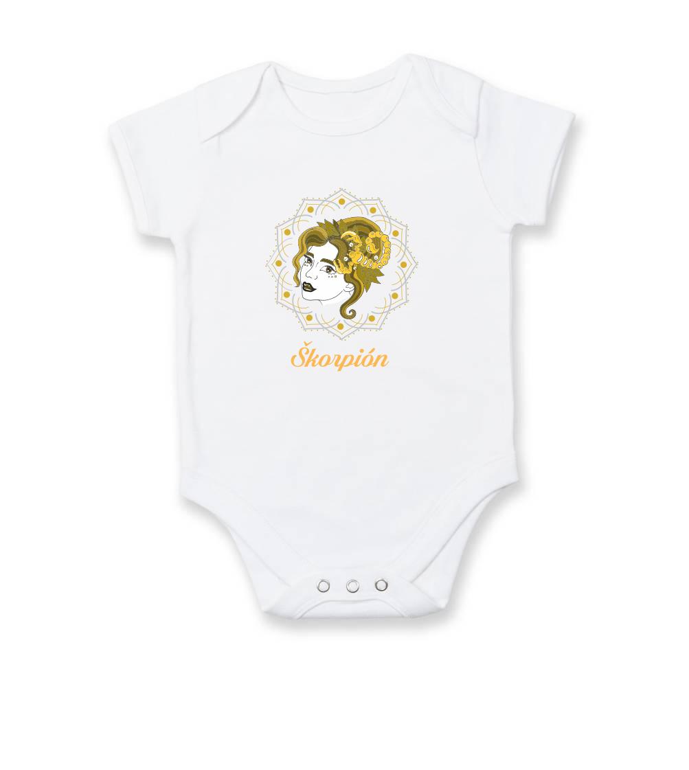 Tričká škorpión - Znamenie ženy - ŠkorpiónSK (Pecka design) - Body dojčenské s krátkym rukávom