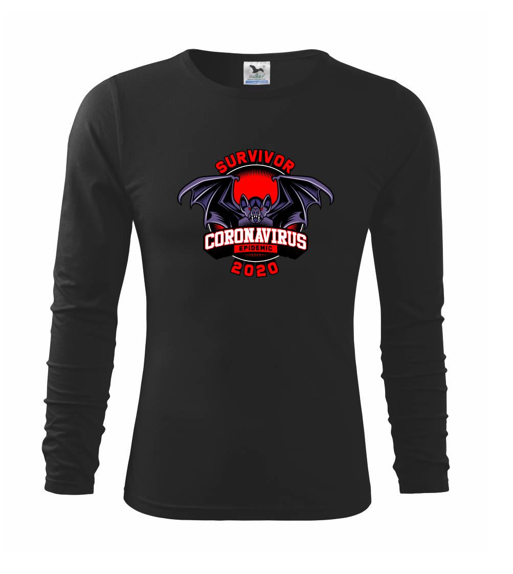 Corona netopier survive - Tričko detské Long Sleeve