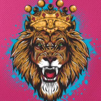 Lev kreslený s korunou