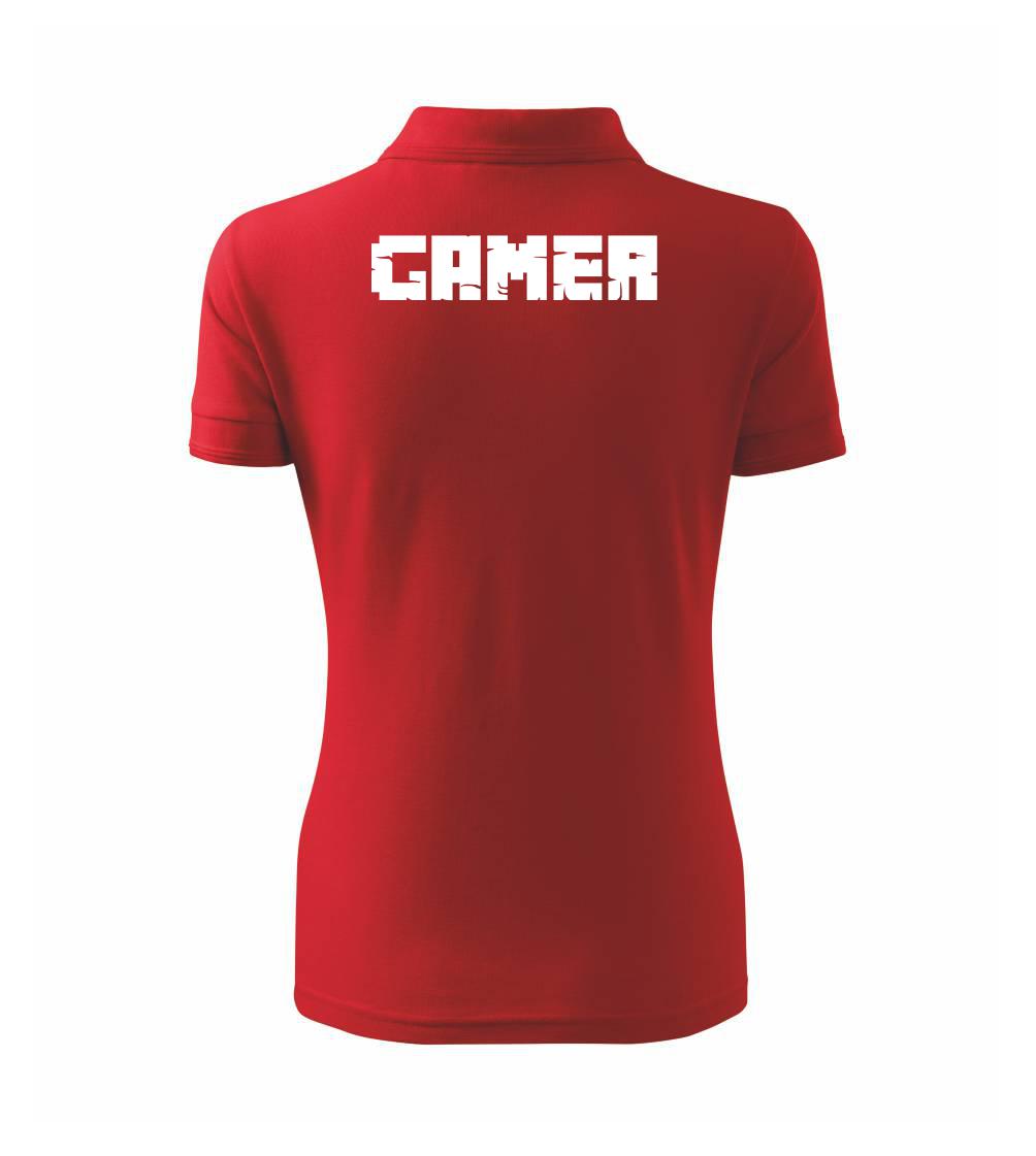 Tričká pre ajťákov - Gamer nápis - Polokošeľa dámska Pique Polo