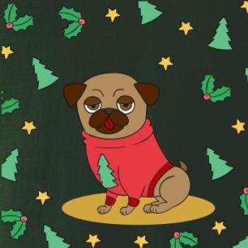 Vianočný mops Vianočný mops