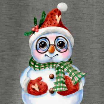 Snehuliak kreslený s okuliarmi