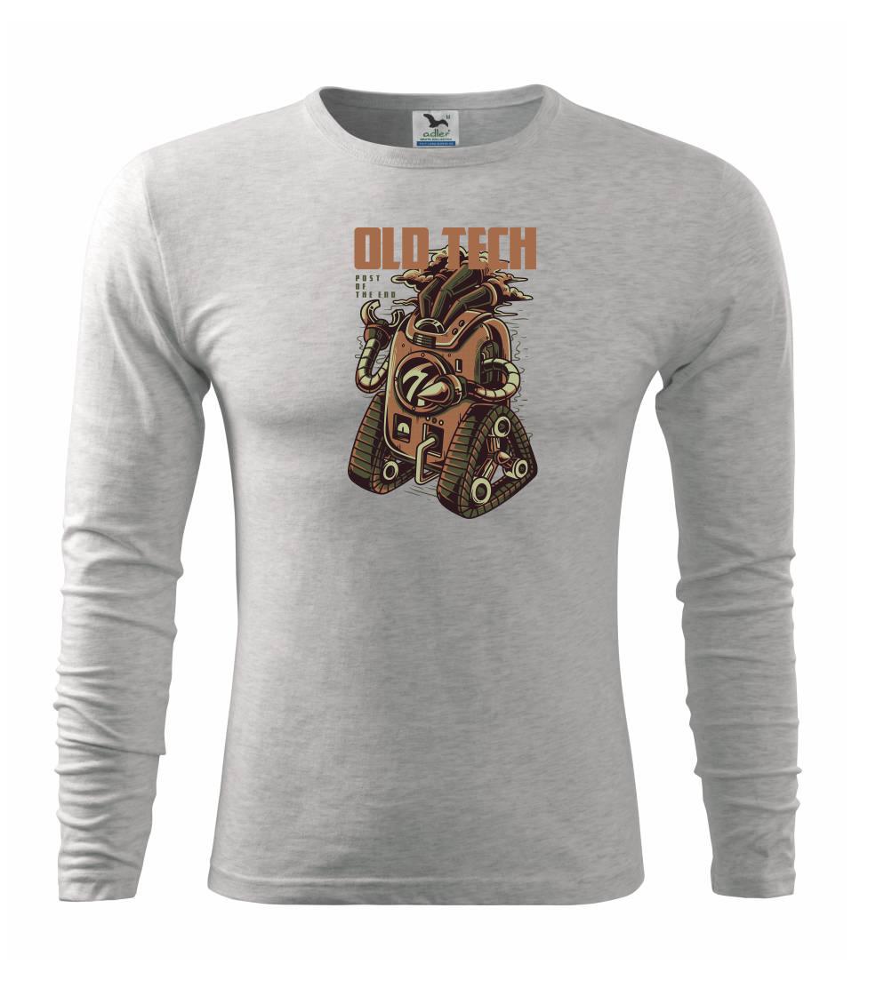 Tričká pre ajťákov - Old tech robot - Tričko s dlhým rukávom FIT-T long sleeve