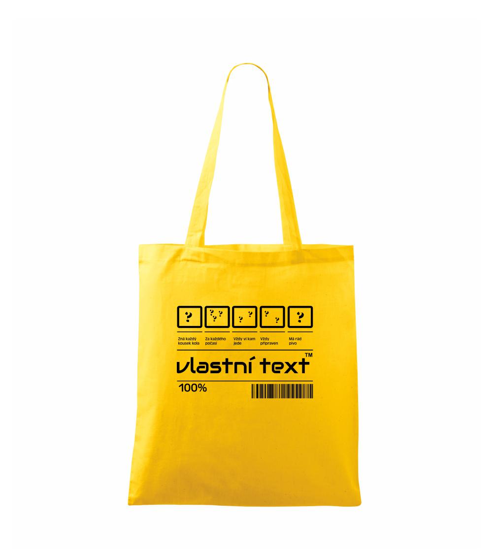 Čiarový kód - Vlastný text