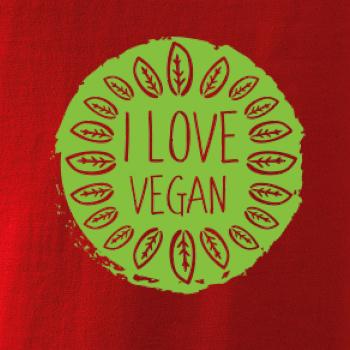 I love vegan v kruhu