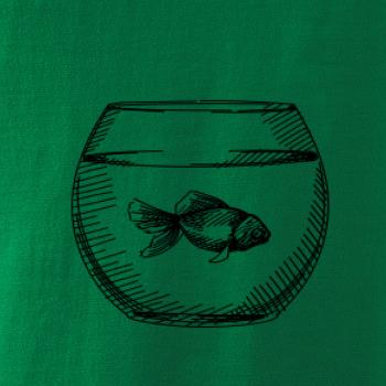 Ceruzkou kreslená rybička v akváriu