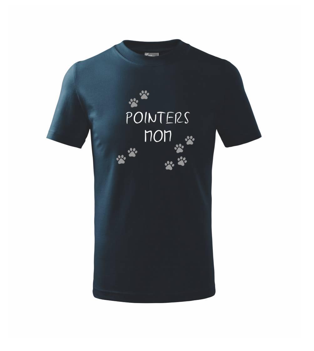 Ostatné psie plemená - Pointers mom  (Reflexné labky) - Tričko detské bavlnené