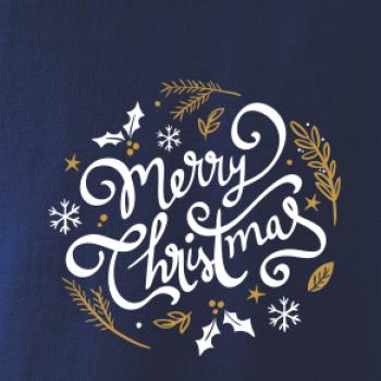 Merry christmas - nápis guľatý