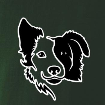 Border kólia obrys hlavy Border kólia obrys hlavy