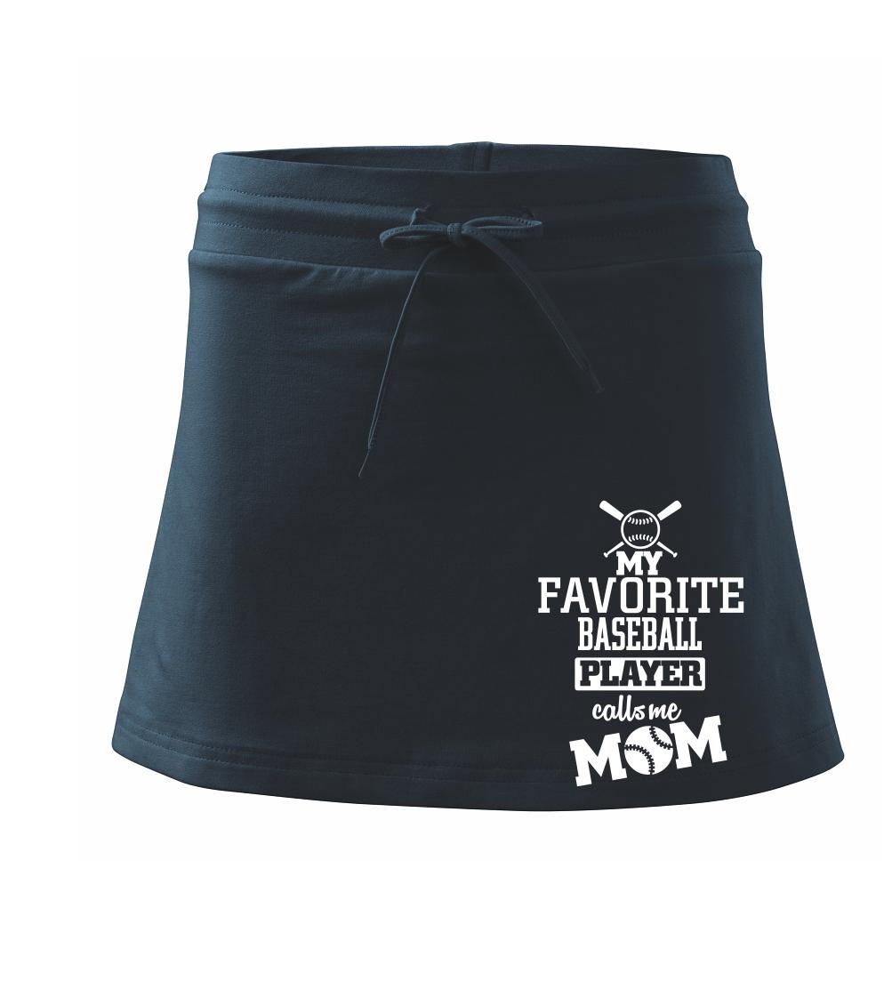 Tričká baseball - My favorite baseball player - DAD / MOM - Športová sukne - two in one