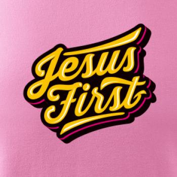Jesus first žltý nápis