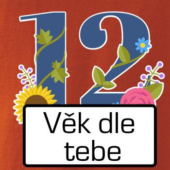 Kvetinové číslo kreslené - vlastný vek