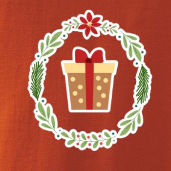Vianočný veniec s darčekom