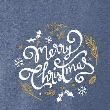 Merry christmas - nápis guľatý