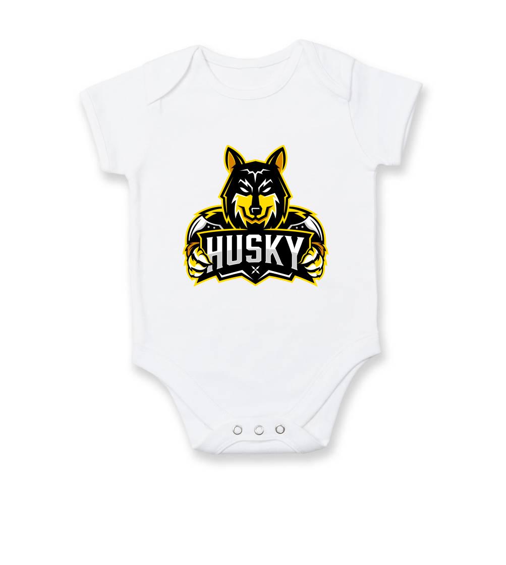 Tričká s motívom Sibírsky husky - Husky - maskot - Body dojčenské s krátkym rukávom