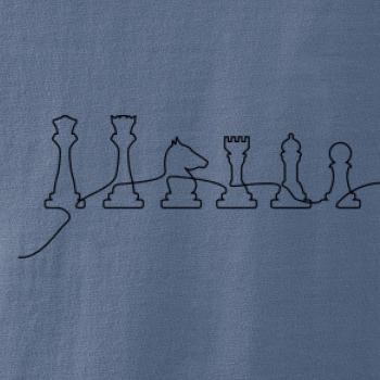 Šachové figúrky v rade - obrys Šachové figúrky v rade - obrys